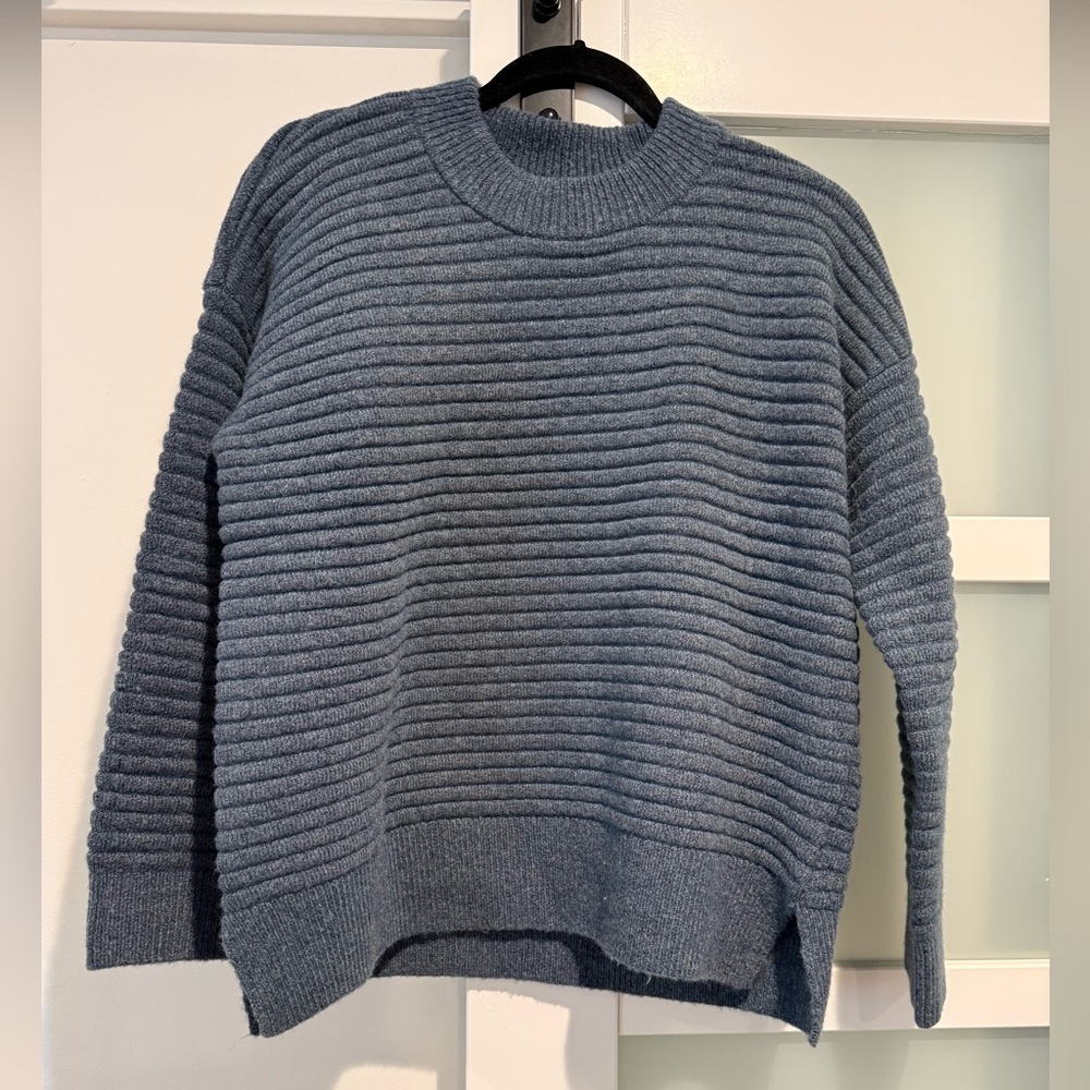 NWT!! Madewell Cozy Blue Ribbed Sweater